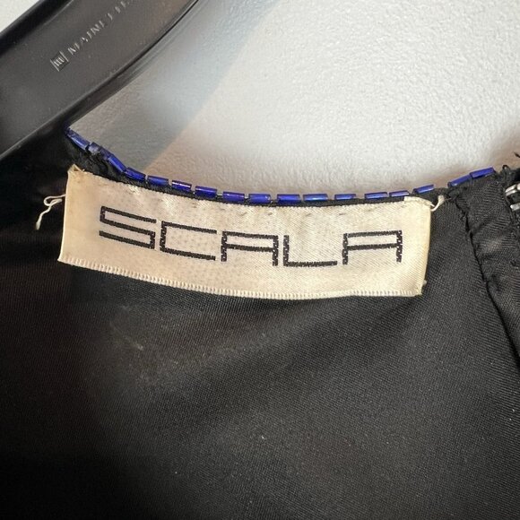 Scala Womens Sequin Dress Size Small Colorful Vtg Short Sleeve Evening Gown - Picture 9 of 15